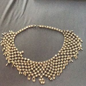 Vintage metal collar necklace